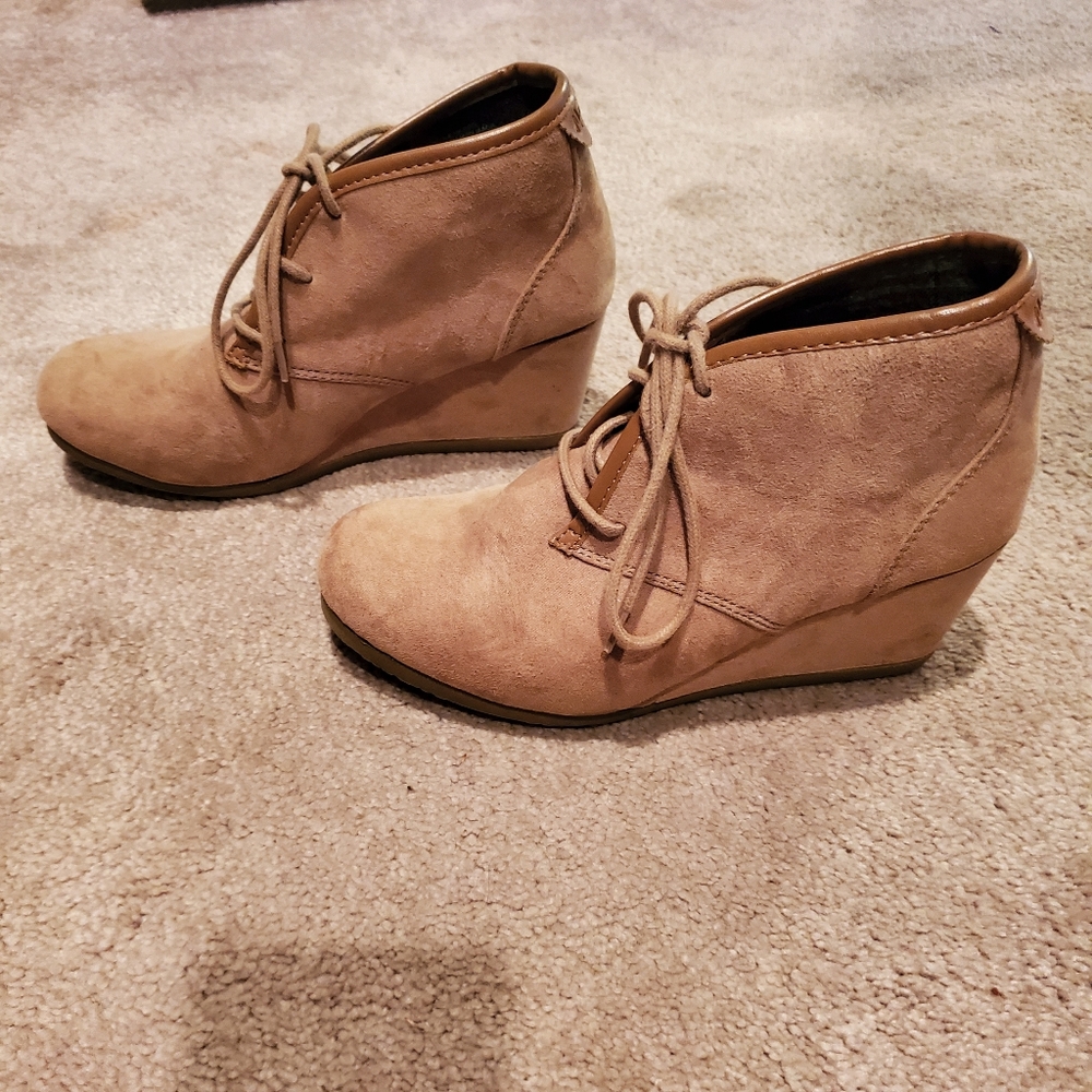 Womens wedge booties